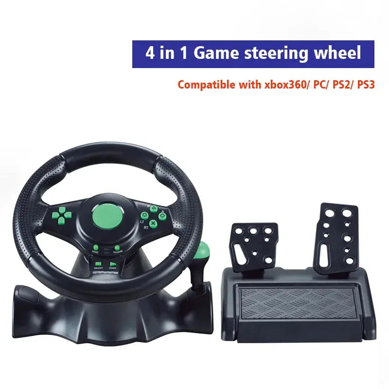 DATA FROG Racing Steering Wheel Vibration Controller Gaming Simracing Car Pedal For Switch  PS2 PS3 PS4 Xbox One PC Deals 4 U  Gaming Accessories Deals 4 U