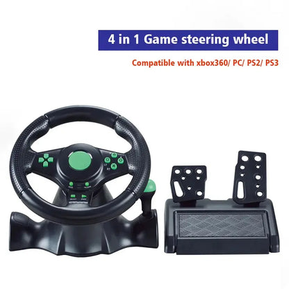 DATA FROG Racing Steering Wheel Vibration Controller Gaming Simracing Car Pedal For Switch  PS2 PS3 PS4 Xbox One PC Deals 4 U  Gaming Accessories Deals 4 U