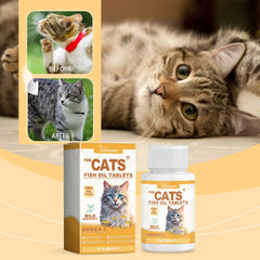 Pet Fish Oil Nutritional Supplement Relieve Dry Skin Smooth Shiny Boost Immunity Support Joint Health Pet Body Care Tablet 60pcs Deals 4 U   Deals 4 U