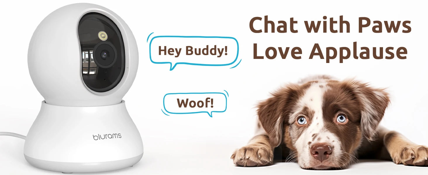 blurams Pet Camera 2K, 360° Indoor Security Camera, Dog Camera with Phone App, PTZ Cameras for Home Security Indoor, 2-Way Audio Deals 4 U   Deals 4 U