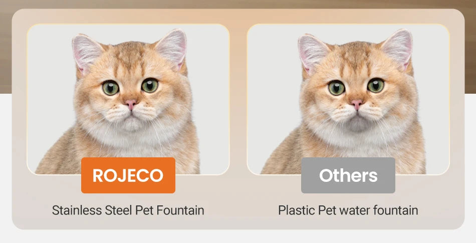 ROJECO 3.2L Stainless Steel Cat Water Fountain Wireless Sensor Smart Automatic Dog Water Dispenser Drinking Fountain 4000mAh Deals 4 U   Deals 4 U
