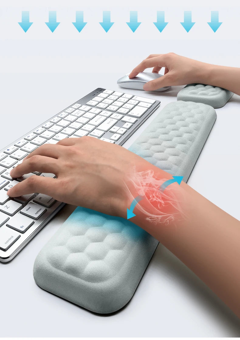 Keyboard Pad Set Memory Foam for Office Computer Laptop Easy Typing Pain Relief Keyboard Wrist Rest Mouse Pad Computer Mouse Pad