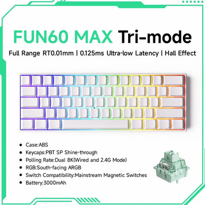 Akko MonsGeek FUN68 FUN60 PRO&MAX  HE Magnetic Keyboard 60% 65% Gaming Keyboards Rapid Trigger 8K Custom Keyboard Gamer Esports Deals 4 U  Gaming Accessories Deals 4 U