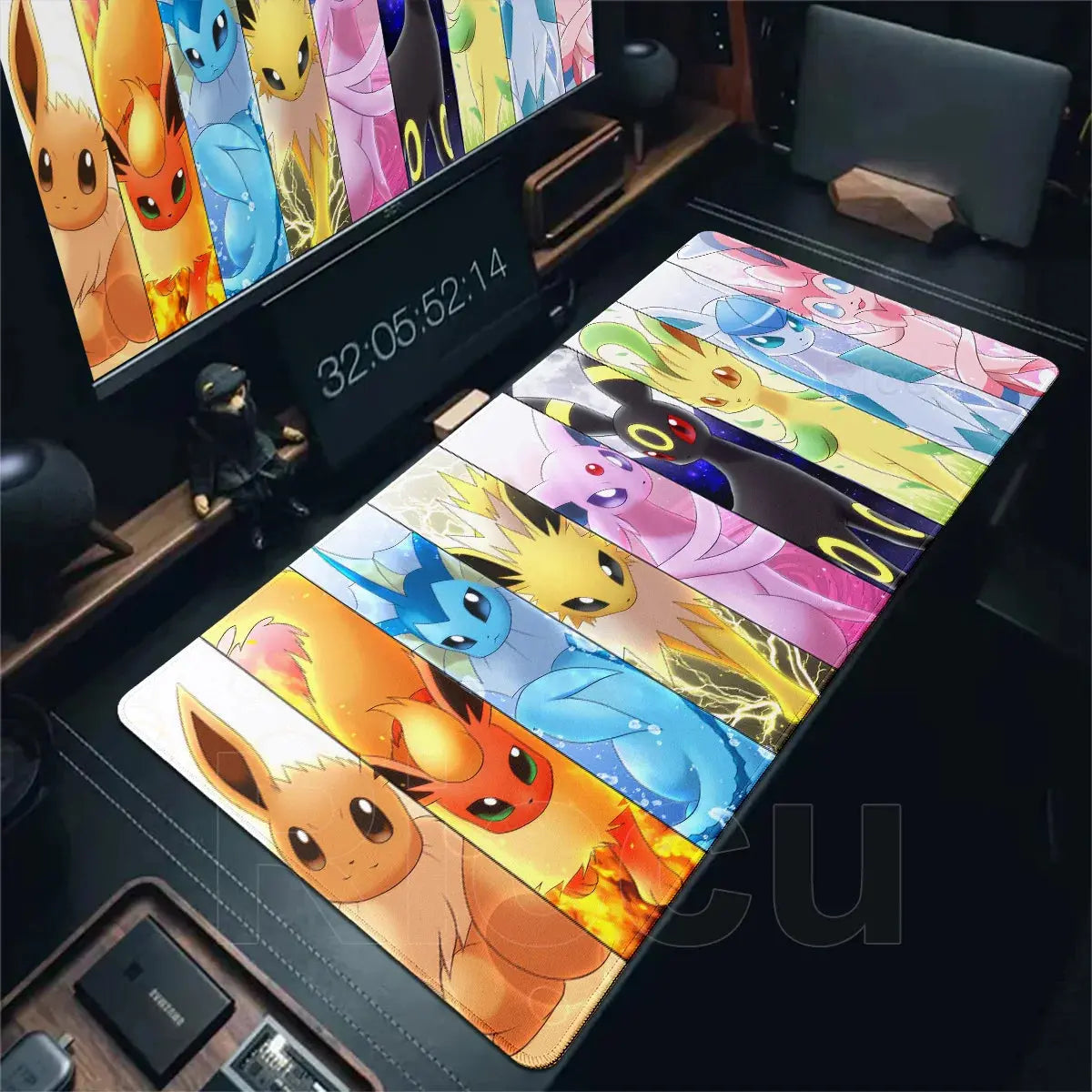 Japan Anime Gamer Mouse Pad E-eevee Cabinet Kawaii Tablepad XXL P-pokemon Keyboard Rug Laptop PC Gaming Rubber Extended DeskMats Deals 4 U  Gaming Accessories Deals 4 U