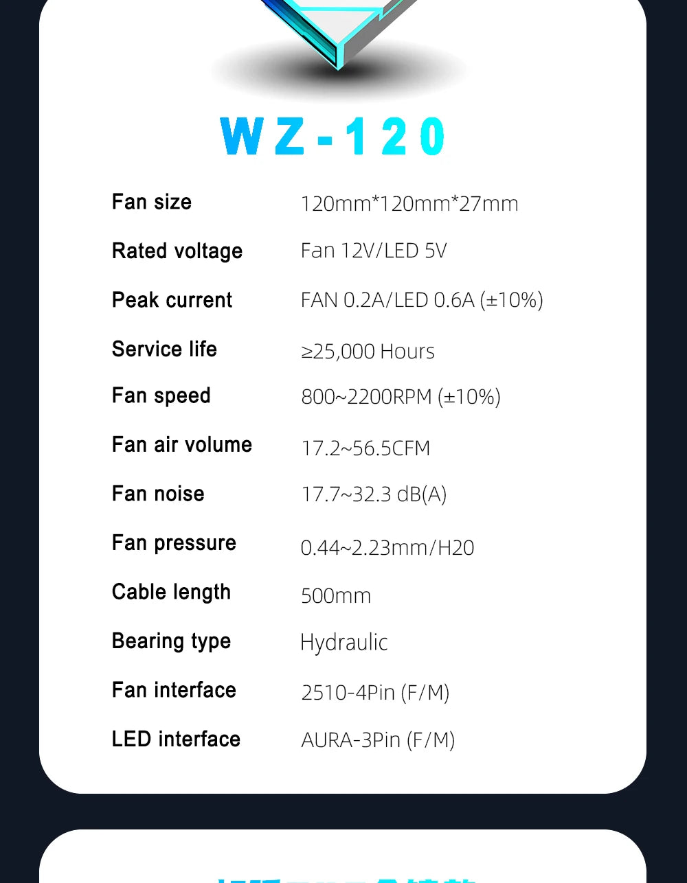 ICE Whale WZ-120/240/360 PC Case Fan ARGB Motherboard Sync Combination Structure Cold Exhaust Cooling Fan Ventilador