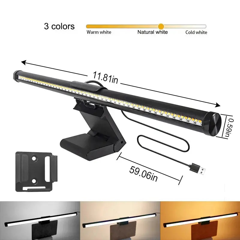 LED Desk Lamp Monitor Light Bar Eye-Care Stepless Table Lamp Dimming Lighting Computer Monitor Screen Light Bar for Work Gaming Deals 4 U  RGB Hexagon Wall Lights Deals 4 U