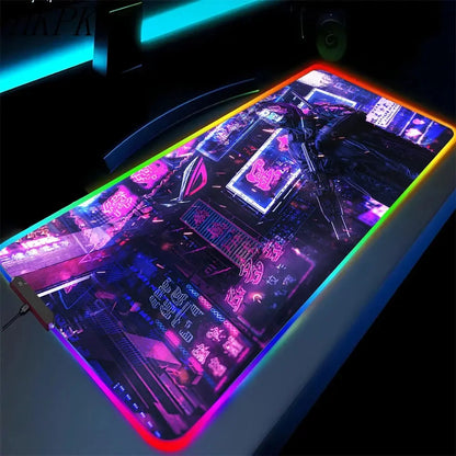Black Mouse Pad Asus Rgb Gaming Mause Mat Anime Mats Gamer Rug Pc Xxl Cute Pads Large Game Keyboard Carpet Backlight Mousepad Deals 4 U  Gaming Accessories Deals 4 U