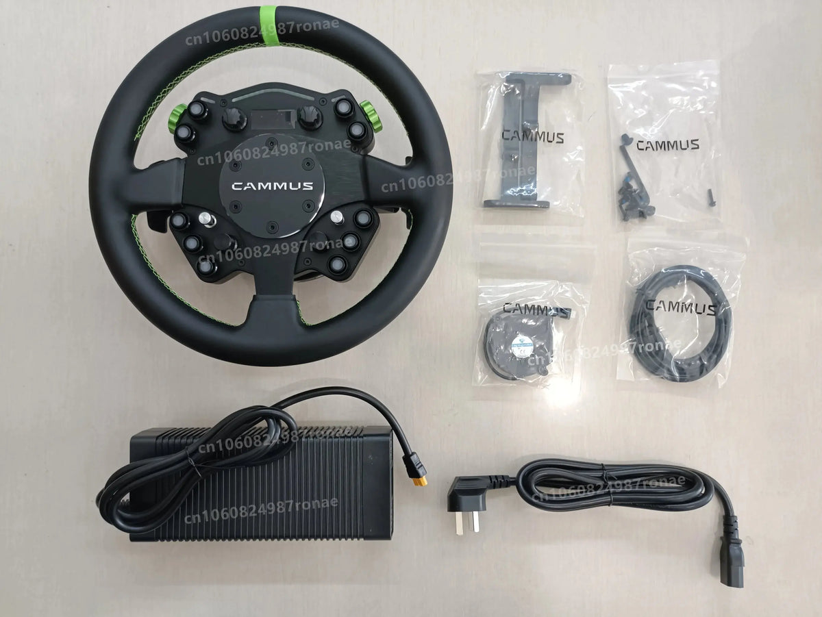 CAMMUS C12 with LC100 pedals kit C12 Direct Drive Steering Wheel Global First includes two T-shaped base flanges Deals 4 U  Gaming Accessories Deals 4 U