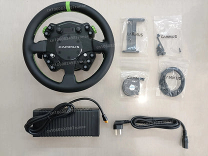 CAMMUS C12 with LC100 pedals kit C12 Direct Drive Steering Wheel Global First includes two T-shaped base flanges Deals 4 U  Gaming Accessories Deals 4 U