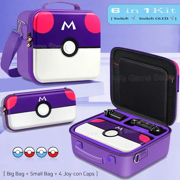 Travel Carrying Case For Nintendo Switch OLED Console Gaming Accessories High Quality Portable Storage Messenger Bag Hard Shell Deals 4 U  Console Accessories Deals 4 U