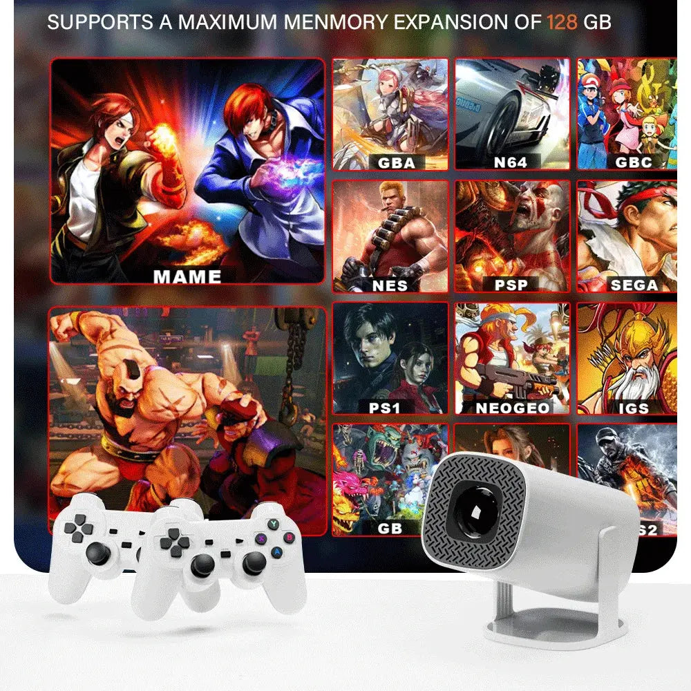 3D Game Projector P30MAX Retro Video Game Console Wireless Controller 4K ULTRA HD plug and play Android11 BT5.0 720P Home Cinema Deals 4 U  Gaming Accessories Deals 4 U