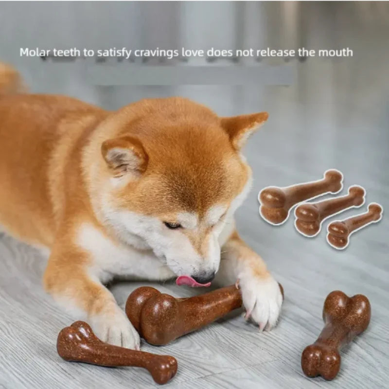Natural Non-Toxic Dog Bone Chew Toy Nearly Indestructible Anti-Bite Puppy Chew Toy for Small Medium Large Dogs Pet Chew Toy Deals 4 U   Deals 4 U