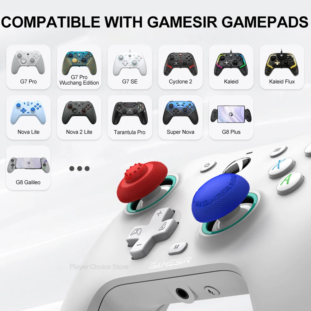 GameSir Joysticks Caps for G7 PRO Cyclone 2 Kaleid Flux G7 SE G8 Plus Nova 2 Lite Gamepads Colorful Silicon Thumb Grips Caps Deals 4 U   Deals 4 U