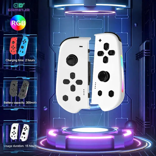 GAMINJA Wireless Joypad Controller for Switch Game Console with RGB Lamp L/R Handle Grip Wake up Screenshot Function Deals 4 U  Mobile Gaming Deals 4 U