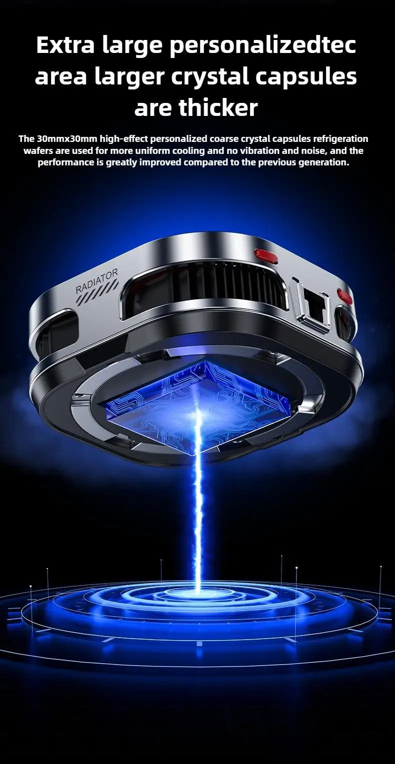 NEW TH16 Pro Mobile Cooler 24W Magnetic/Back-clip Ice Cooling Radiator Digital Display RGB Light Gaming Temperature Control Deals 4 U   Deals 4 U
