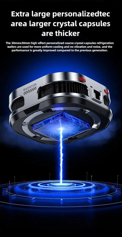 NEW TH16 Pro Mobile Cooler 24W Magnetic/Back-clip Ice Cooling Radiator Digital Display RGB Light Gaming Temperature Control Deals 4 U  Mobile Gaming Deals 4 U