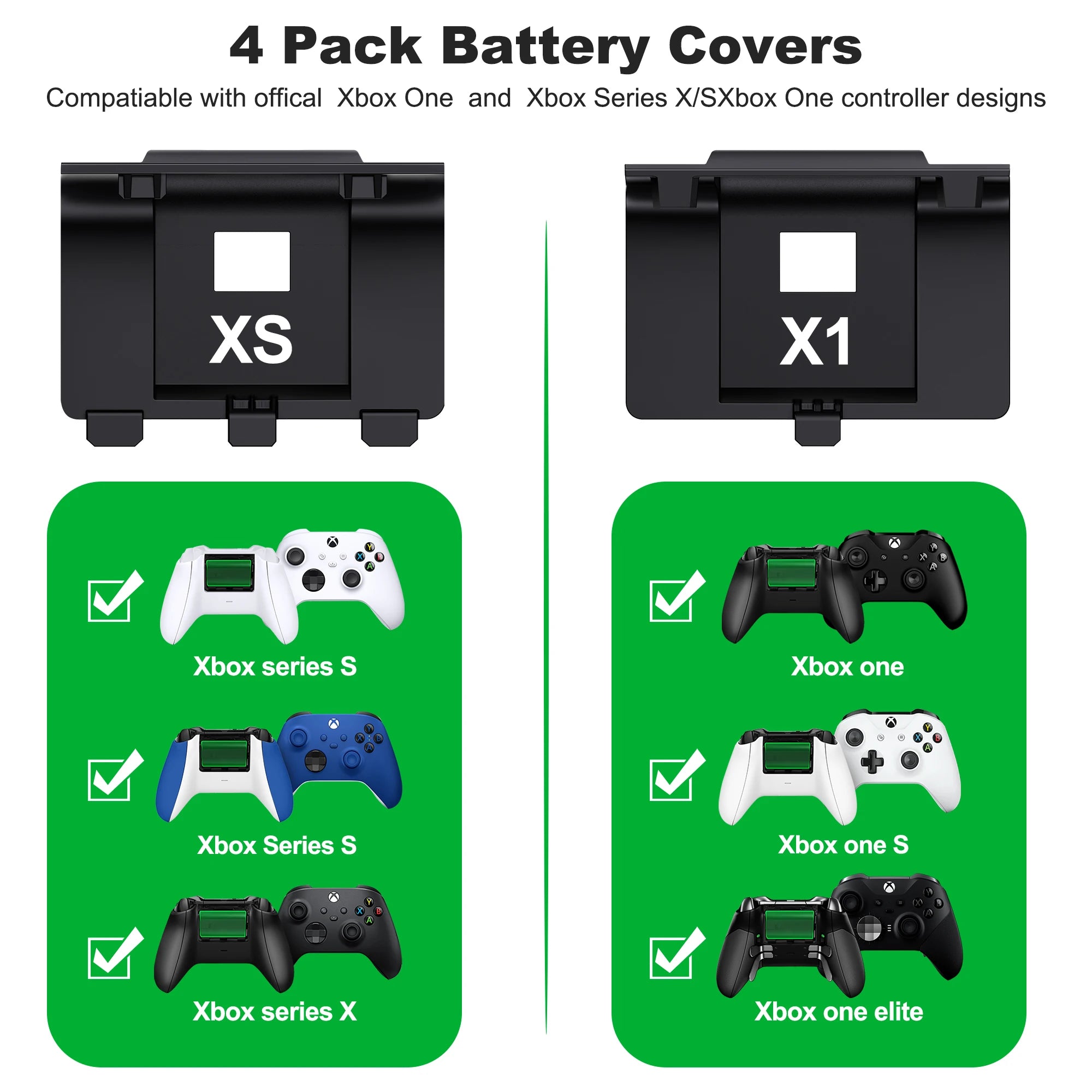 BEBONCOOL  2*4800mWh Rechargeable Battery For Xbox One Controller  Battery For Xbox Series X/S Gamepad Charger With Type-C Cable Deals 4 U   Deals 4 U