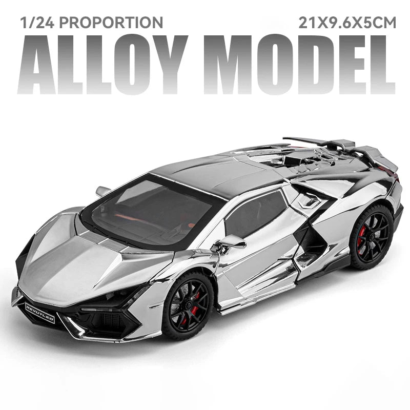 1:24 Lamborghini Revuelto With Spray Alloy Car Diecasts & Toy Vehicles Metal Toy Car Model Sound and light Collection Kids Toy Deals 4 U   Deals 4 U