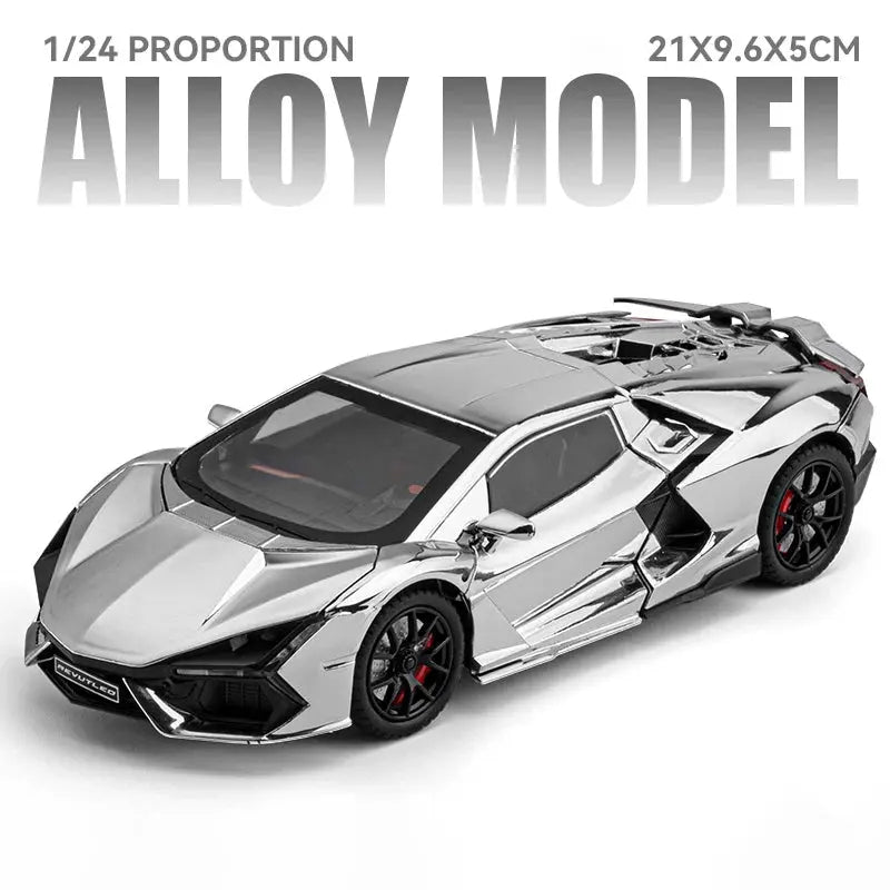 1:24 Lamborghini Revuelto With Spray Alloy Car Diecasts & Toy Vehicles Metal Toy Car Model Sound and light Collection Kids Toy Deals 4 U  Gaming Accessories Deals 4 U