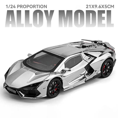 1:24 Lamborghini Revuelto With Spray Alloy Car Diecasts & Toy Vehicles Metal Toy Car Model Sound and light Collection Kids Toy Deals 4 U  Gaming Accessories Deals 4 U
