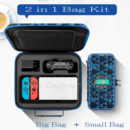 Travel Carrying Case For Nintendo Switch OLED Console Gaming Accessories High Quality Portable Storage Messenger Bag Hard Shell Deals 4 U  Console Accessories Deals 4 U
