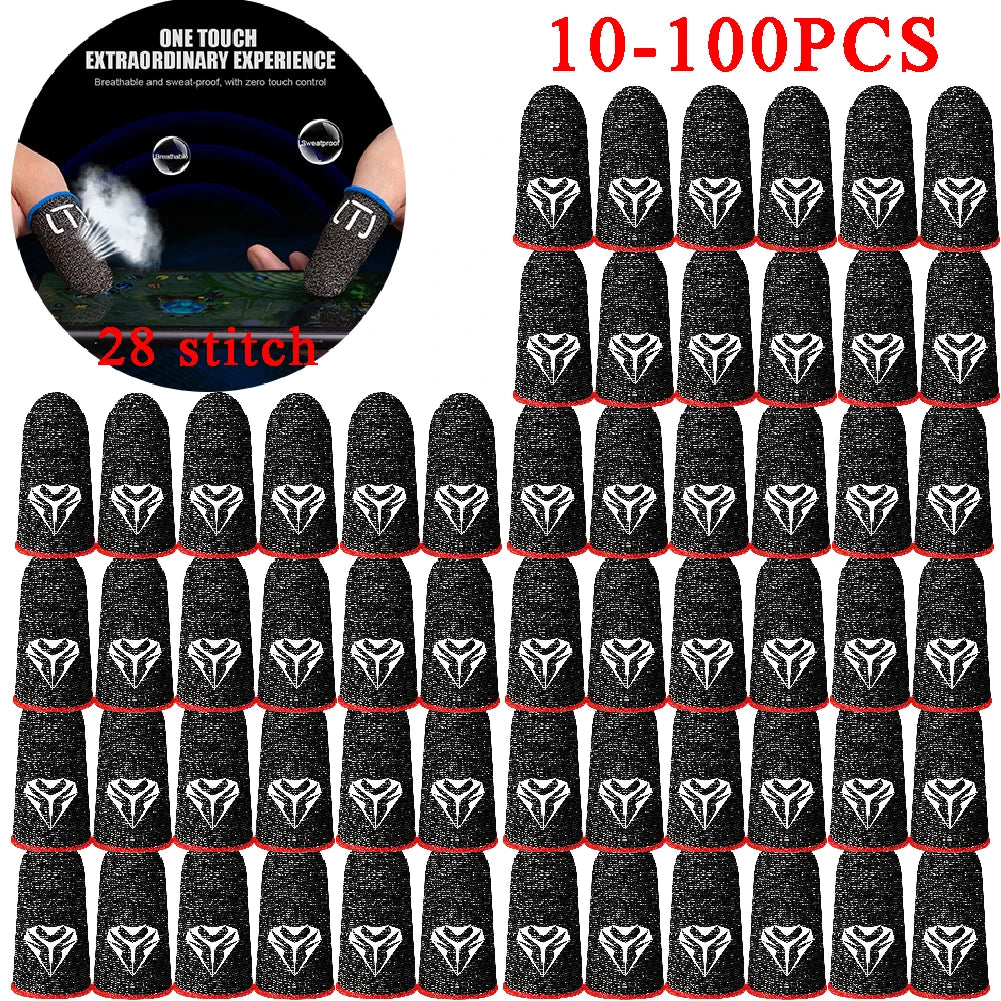 100-10PCS Finger Cover Game Controller For PUBG Sweatproof Anti-slip Fingertip Cover Thumb Gloves For Mobile Game Deals 4 U   Deals 4 U
