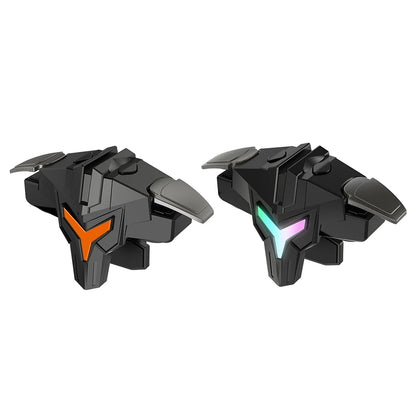 1/2pcs RGB/Mechanical 4 Finger Mobile Gaming Trigger for PUBG Game Controller Gamepad Aim Trigger Button for Smart Phone