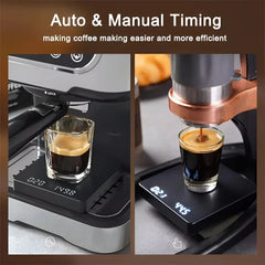 1Set Electronic Coffee Scale with Silicone Pad Digital Coffee Scale with Timer LED Display USB Charging Home Cafe Use Good Gift Deals 4 U   Deals 4 U