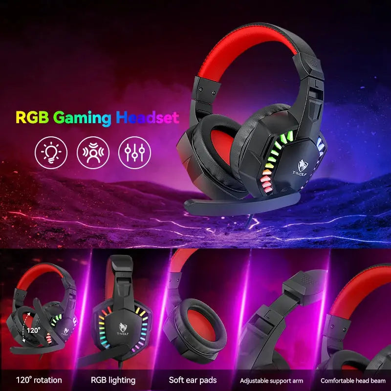 5-in-1 Set Gaming Combo Keyboard 4-color Breathing Light Mouse 3.5mm Gaming Headset Gaming Speaker Anti-slip Mouse Pad NEW HOT Deals 4 U  Gaming Accessories Deals 4 U