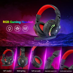 5-in-1 Set Gaming Combo Keyboard 4-color Breathing Light Mouse 3.5mm Gaming Headset Gaming Speaker Anti-slip Mouse Pad NEW HOT Deals 4 U   Deals 4 U