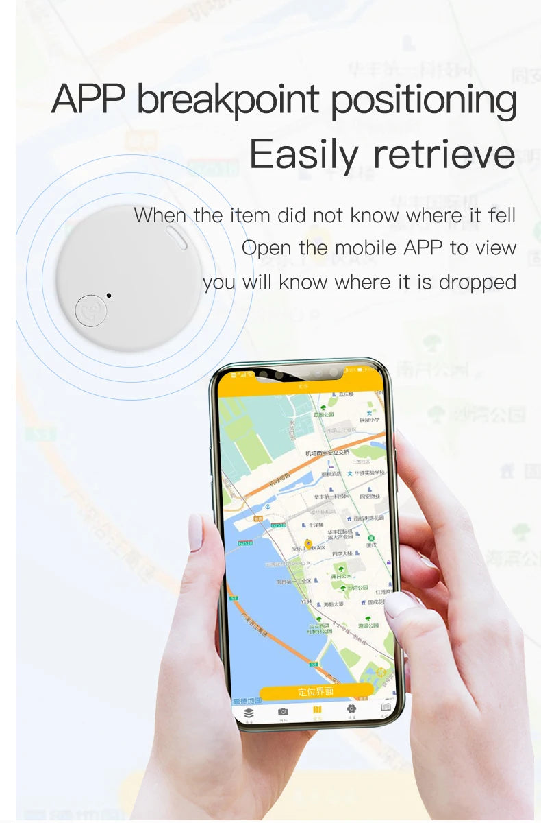 Mini GPS Locator AntiLost Alarm Wallet Keychain Smart Tag Bluetooth-Compatible Tracer Keychain Dog Pet Child Tracker Key Finder Deals 4 U   Deals 4 U