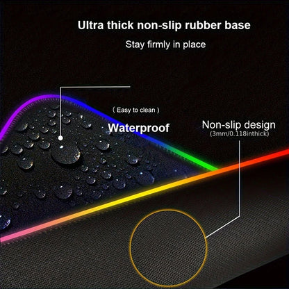RGB Mouse Pad Larger XXL Office Laptop Backlight Speed Computer Keyboard LED Desk Mat Gaming Accessories A-Aliens Movie Mousepad