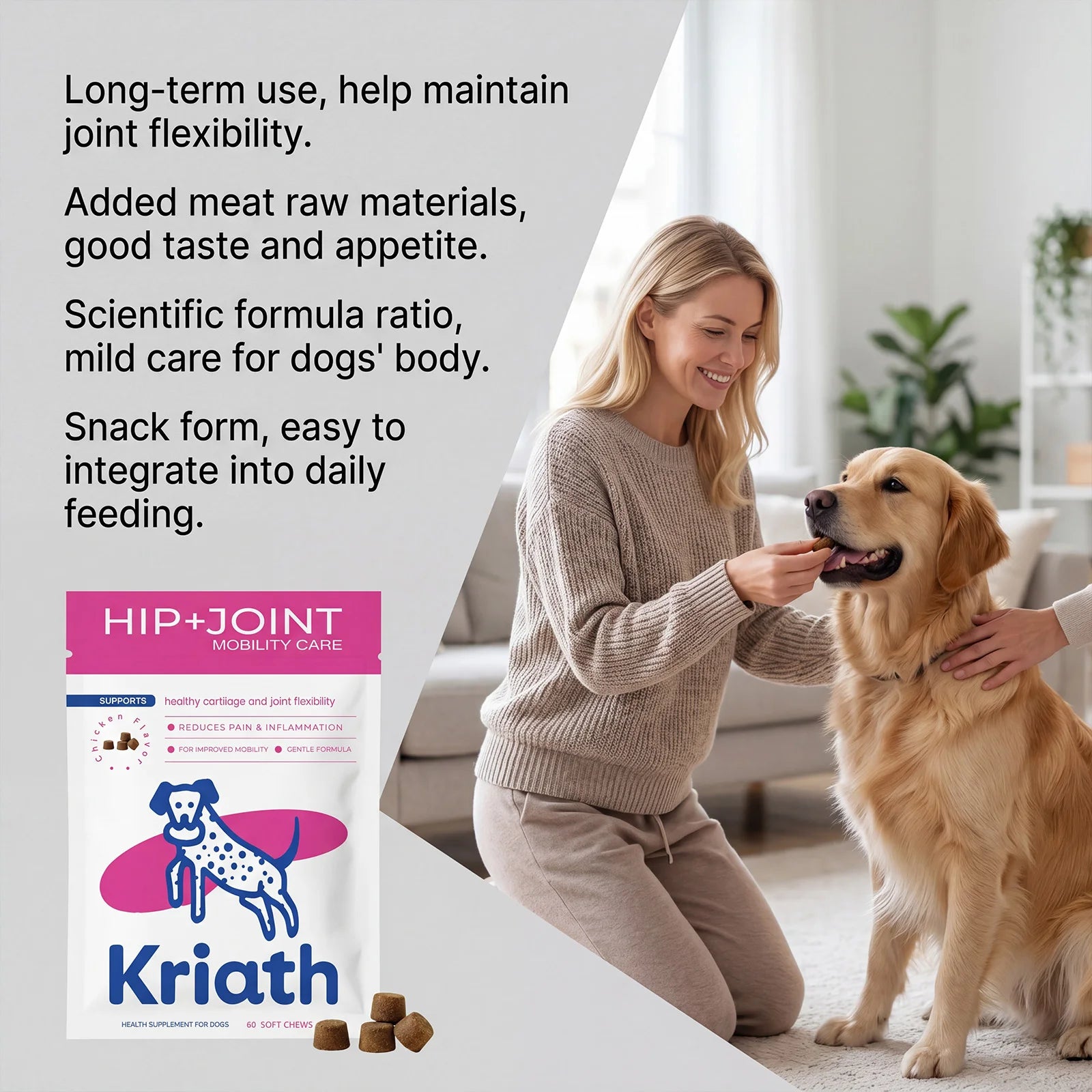 Dog Joint Supplement Soft Chews Cartilage Care Immune Boost Mobility Support Joint Care Support Immune System For All Ages Puppy Deals 4 U   Deals 4 U