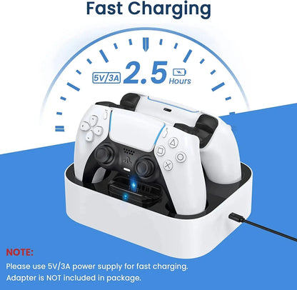 PS5 Controller Charger Station for Playstation 5 Dual for for DualSense Edge Control Fast Charging Dock Stand with Cable Deals 4 U  Gaming Accessories Deals 4 U