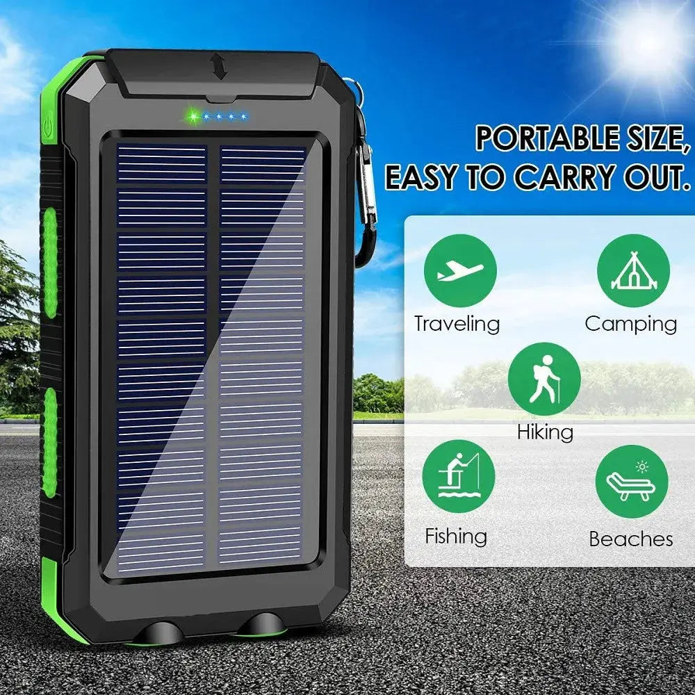 Solar Power Bank 80000mAh Portable Charging Poverbank External Battery Charger Strong Light LDE Light for All Smartphones Deals 4 U  Mobile Gaming Deals 4 U