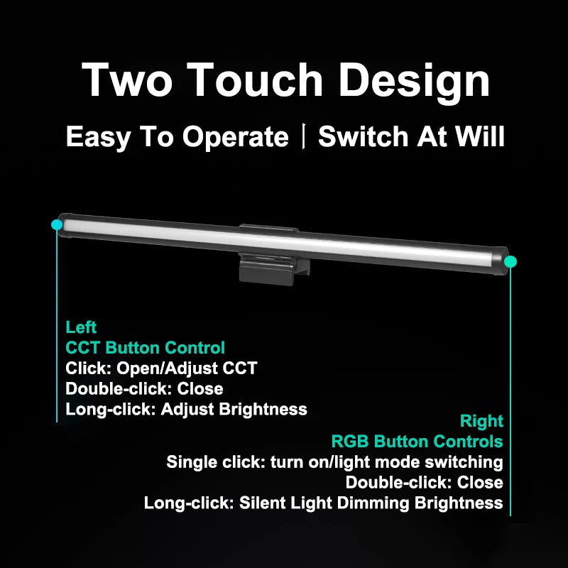RGB CCT Led Monitor Light Bar for Computer Gaming Lights Bar Monitor Screen Hanging Lighting USB Dimmable Desk Lamp Atmosphere