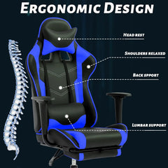 Ergonomic High-Back Gaming Chair PU Leather 250lbs Home Office, Customized Deals 4 U   Deals 4 U