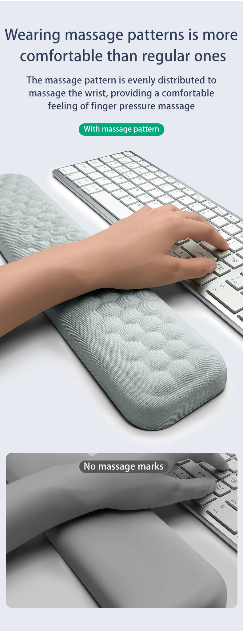 Keyboard Pad Set Memory Foam for Office Computer Laptop Easy Typing Pain Relief Keyboard Wrist Rest Mouse Pad Computer Mouse Pad