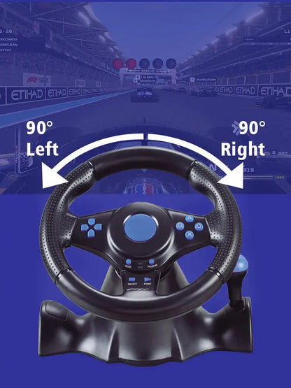 DATA FROG Racing Steering Wheel Vibration Controller Gaming Simracing Car Pedal For Switch  PS2 PS3 PS4 Xbox One PC Deals 4 U  Gaming Accessories Deals 4 U