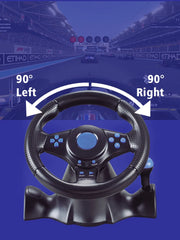 DATA FROG Racing Steering Wheel Vibration Controller Gaming Simracing Car Pedal For Switch  PS2 PS3 PS4 Xbox One PC Deals 4 U   Deals 4 U