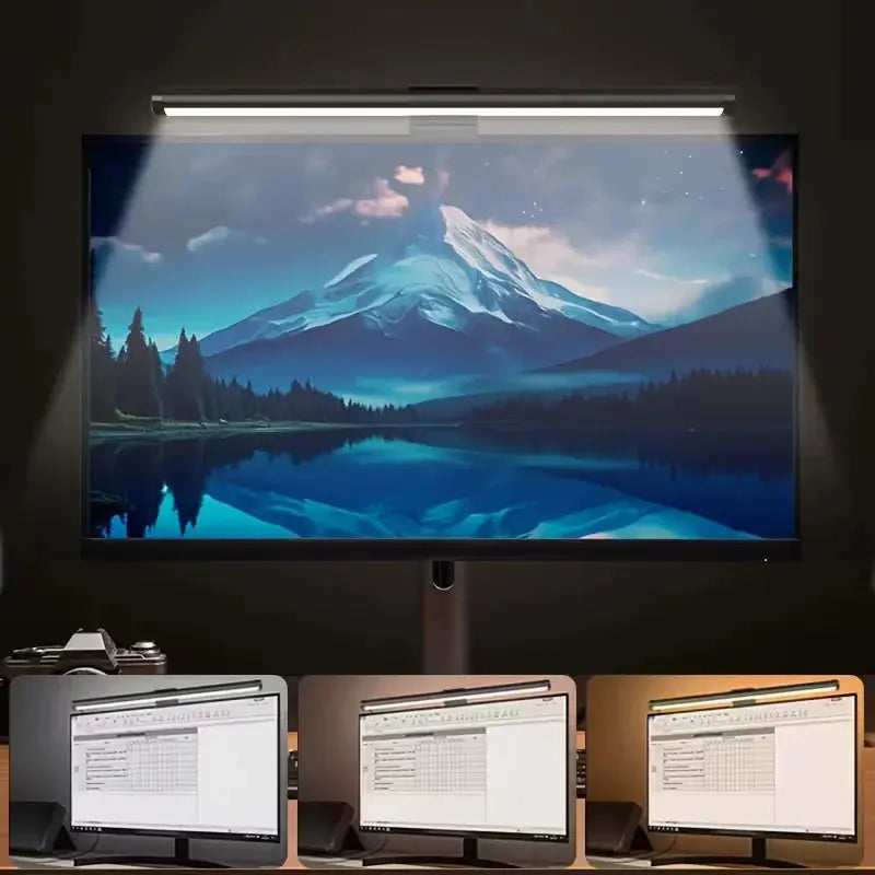 LED Desk Lamp Monitor Light Bar Eye-Care Stepless Table Lamp Dimming Lighting Computer Monitor Screen Light Bar for Work Gaming Deals 4 U  RGB Hexagon Wall Lights Deals 4 U