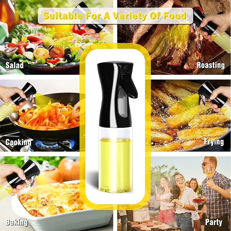 200/300/500ml Oil Spray Bottle BBQ Cooking Olive Oil Sprayer Plastic Baking Oil Spray Empty Bottle Vinegar Bottle Or  Oil brush Deals 4 U   Deals 4 U
