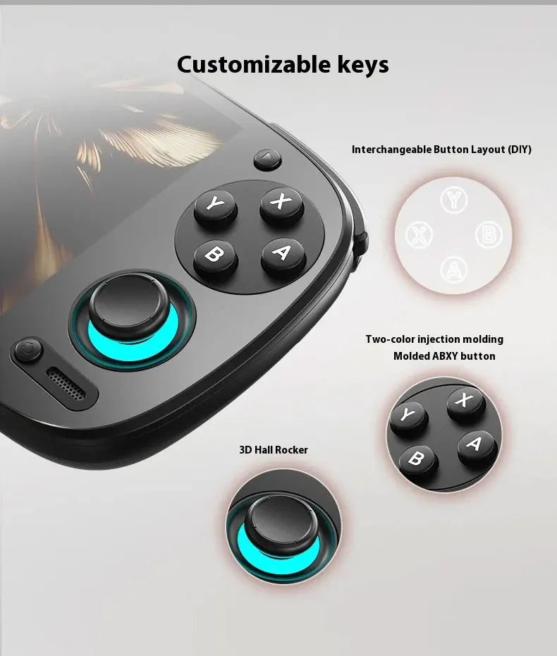 Retroid Pocket 5 Handheld Game Console RP5 Retro Games SD865 Android13 Joystick RGB Lighting Effect Active Cooling Gaming Device