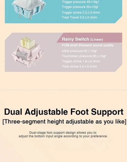 AULA F108 Pro Gaming Mechanical Keyboard Tri Mode Custom Multi-Knob Screen RGB Esports Wireless Keyboard with TFT Smart Display
