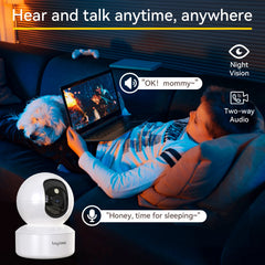 Boykeep 2K Pet Dog Camera with Phone App, 5G/2.4GHz WiFi Indoor Security Baby Camera, 360° Pan & Tilt, 2-Way Audio, Night Vision Deals 4 U   Deals 4 U