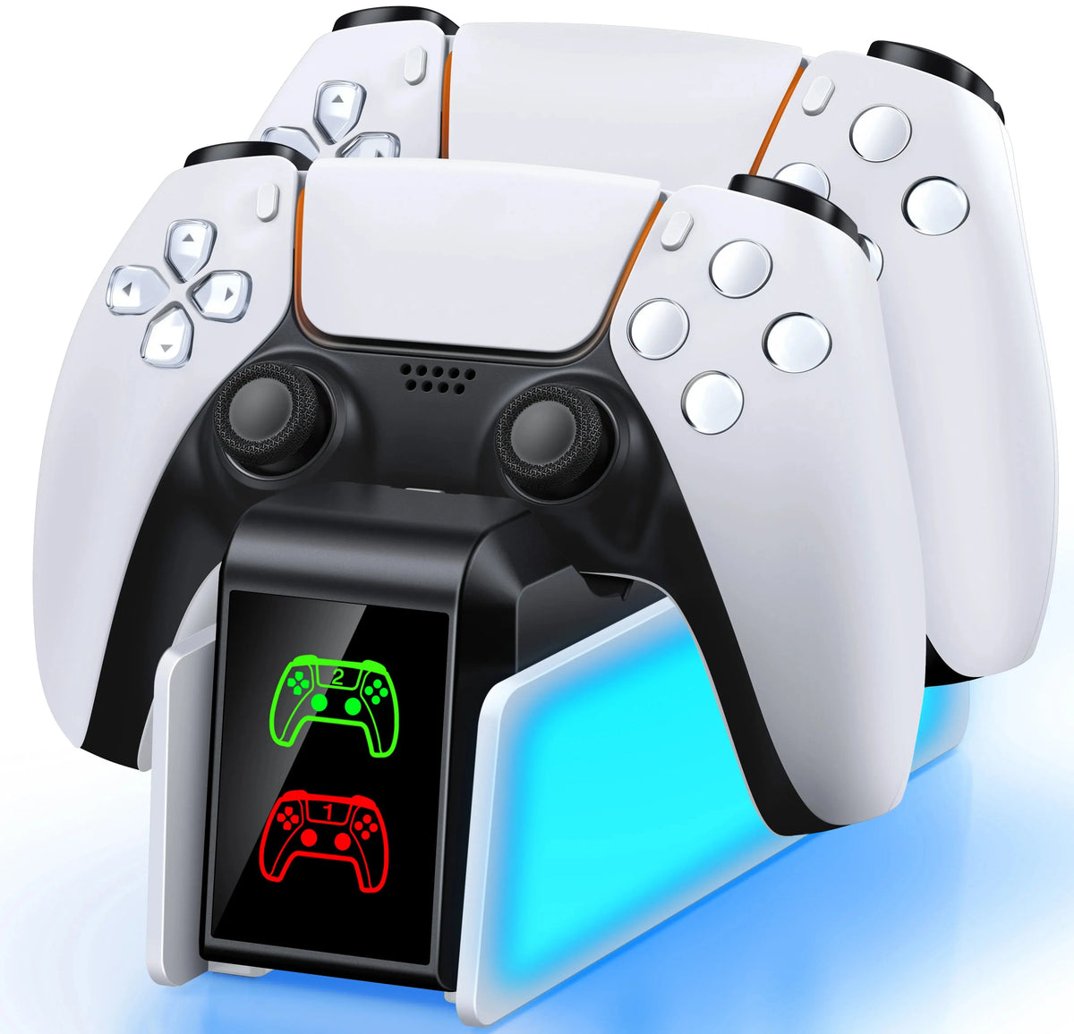 For PS5 Controller Charger DualSense Charging Station Dual Charging Dock Charger Stand for PlayStation5 Wireless Game Controller Deals 4 U  Console Accessories Deals 4 U