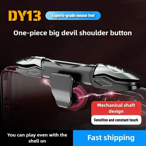 DY13 4 Fingers Chicken Eating Artifact Mobile Phone Physics Mechanical Button Game Trigger Controller for IPhone Android Gamepad Deals 4 U  Mobile Gaming Deals 4 U