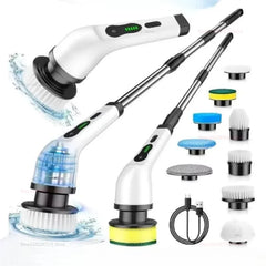 9 in 1 Electric Spin Scrubber Cordless Cleaning Brush Shower Scrubber Adjustable Extension Handle Waterproof For Tub Tile Floor Deals 4 U   Deals 4 U