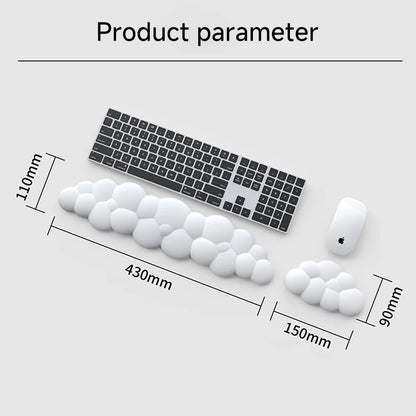 Mouse Pad with Wrist Rest Keyboard Cloud Anti-Slip Desktop Office Gamer Mouse Wrist Rest Ergonomic Keyboard Mouse Pad Wrist Rest