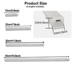 Motion Sensor Wireless LED Night Light USB Rechargeable Long Strip Bar Lamp for Kitchen Cabinet Wardrobe Bedside Staircase Tube Deals 4 U   Deals 4 U